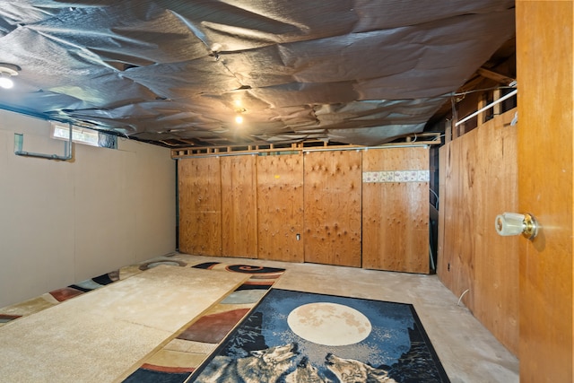 2250 Saines Manor Dr, Jackson, MI 49201 - basement featuring wooden walls