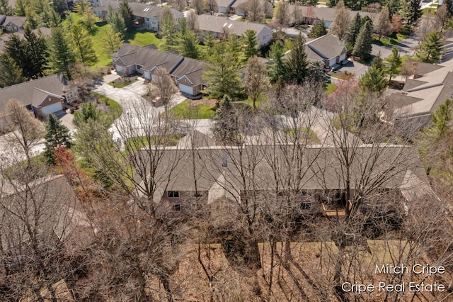 bird's eye view featuring a residential view