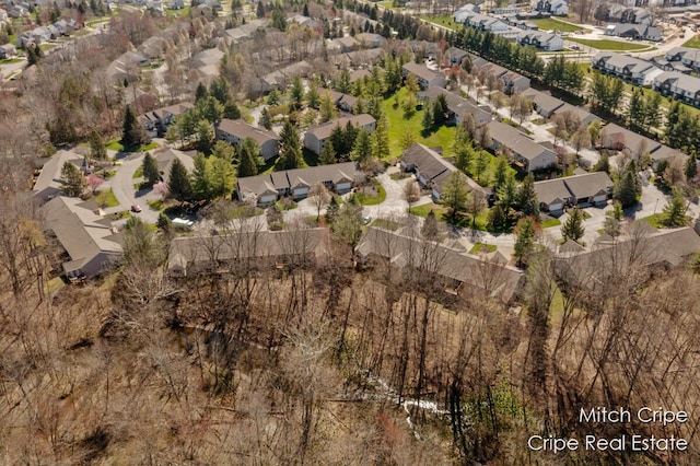 birds eye view of property featuring a residential view