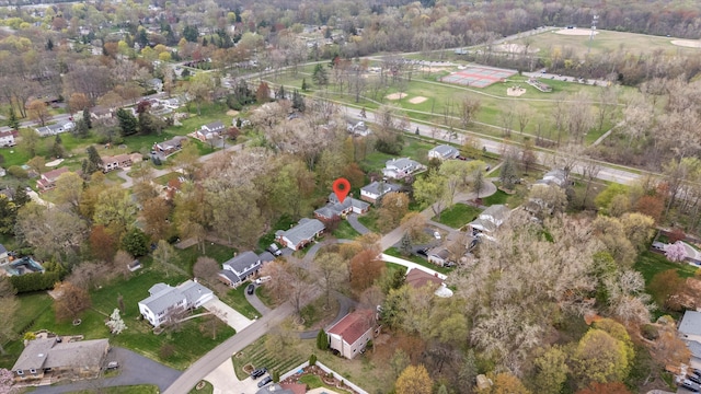 bird's eye view with a residential view