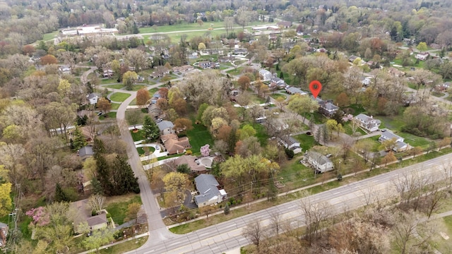 bird's eye view with a residential view