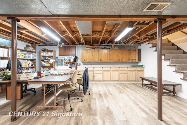 33 Ferro St, Sanford, MI 48657 - office featuring visible vents and light wood-style floors