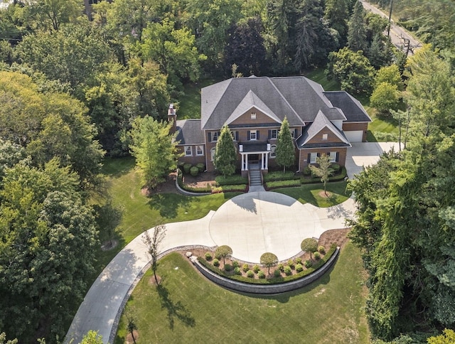 810 Highwood Dr, Bloomfield Hills, MI 48304 - drone / aerial view with a forest view