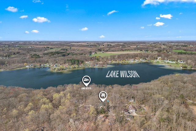 3553 Alpine Ct, Hillsdale, MI 49242 - drone / aerial view featuring a water view and a view of trees