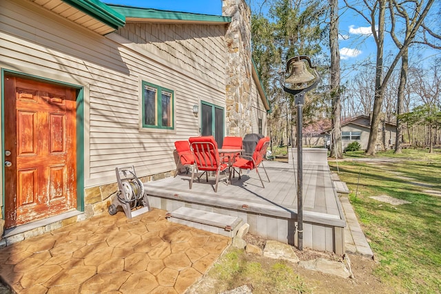 3553 Alpine Ct, Hillsdale, MI 49242 - view of patio / terrace with a deck