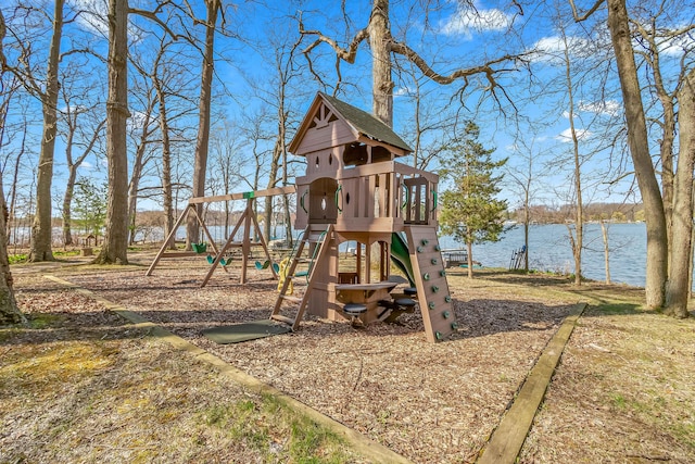 3553 Alpine Ct, Hillsdale, MI 49242 - view of play area with a water view