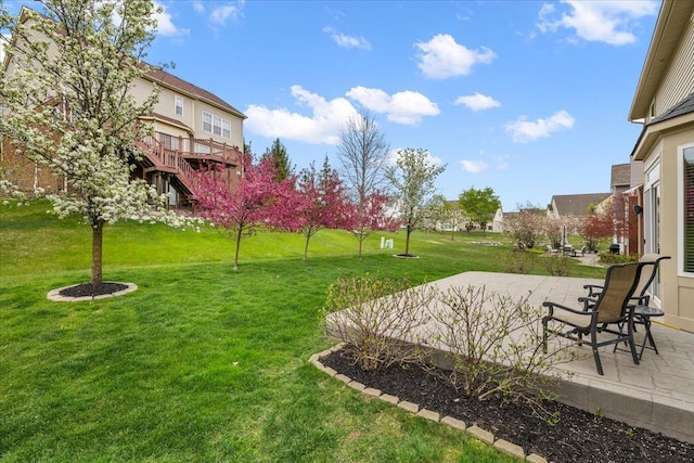 view of yard featuring a patio area