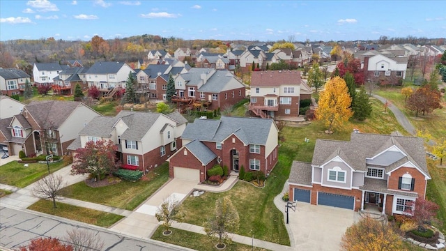 bird's eye view featuring a residential view
