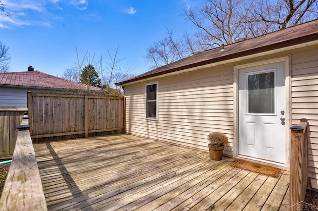 wooden terrace with fence