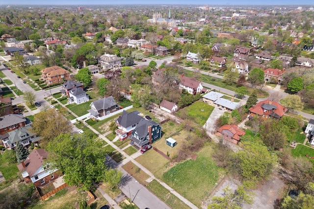 aerial view with a residential view