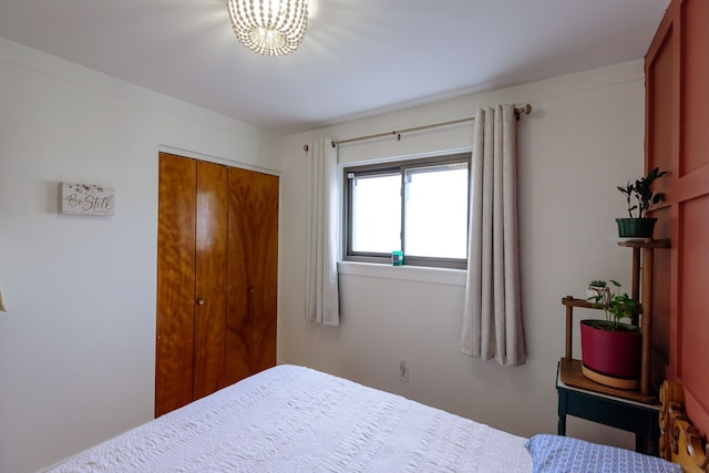 bedroom with a closet