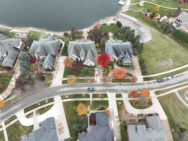 aerial view featuring a residential view