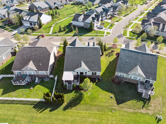 aerial view featuring a residential view