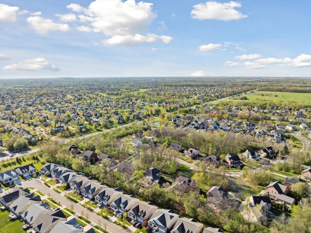 aerial view with a residential view