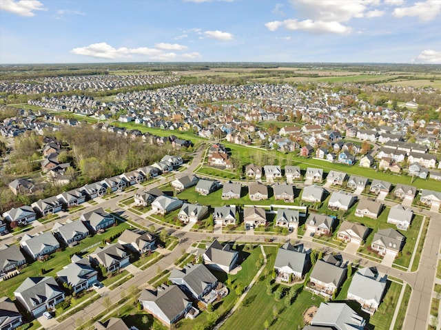drone / aerial view with a residential view