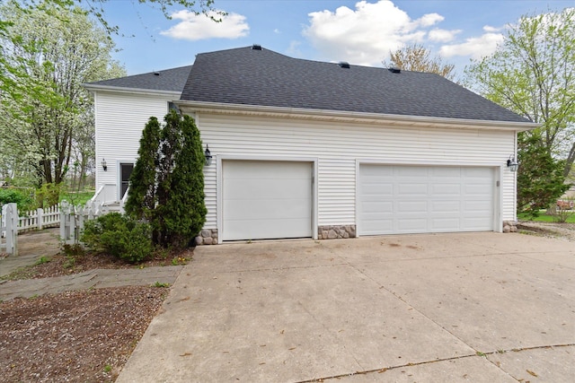 9730 Woodbend Dr, Saline, MI 48176 - exterior space featuring roof with shingles and fence