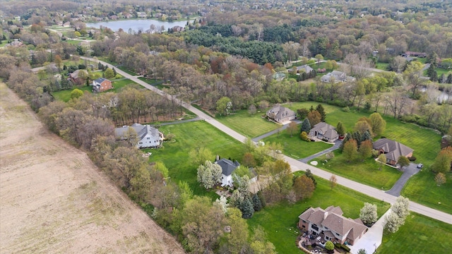 9730 Woodbend Dr, Saline, MI 48176 - birds eye view of property with a water view and a residential view