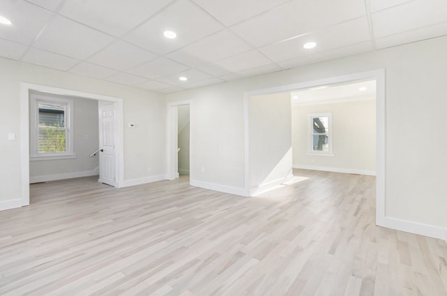 23040 Shakespeare Ave, Eastpointe, MI 48021 - unfurnished room with baseboards, recessed lighting, and light wood-style floors
