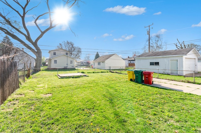 23040 Shakespeare Ave, Eastpointe, MI 48021 - view of yard with a residential view, a garage, and fence