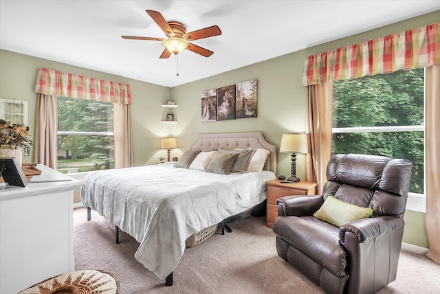 2993 Maplewood, Lake Orion, MI 48360 - bedroom featuring a ceiling fan and light colored carpet