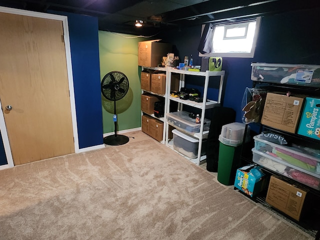 view of storage area