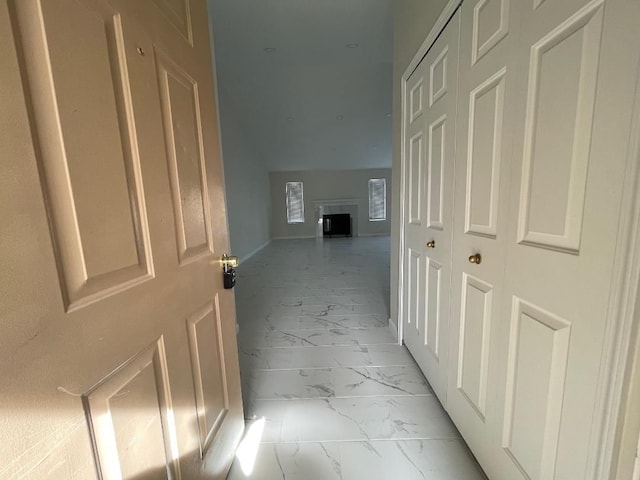 46132 Royal Dr, Chesterfield, MI 48051 - corridor featuring baseboards and marble finish floor