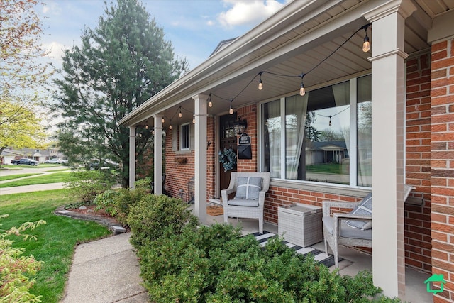 view of patio / terrace with covered porch
