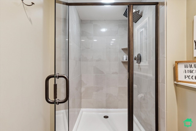 full bathroom with a stall shower