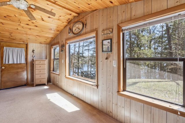3895 Pine St, Glennie, MI 48737 - unfurnished sunroom with lofted ceiling