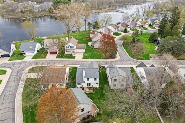 514 Mill Pond Dr, Fenton, MI 48430 - aerial view featuring a residential view and a water view