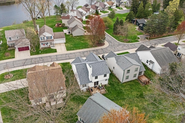 514 Mill Pond Dr, Fenton, MI 48430 - birds eye view of property with a residential view and a water view