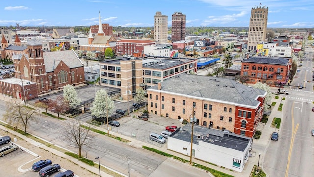 drone / aerial view featuring a view of city