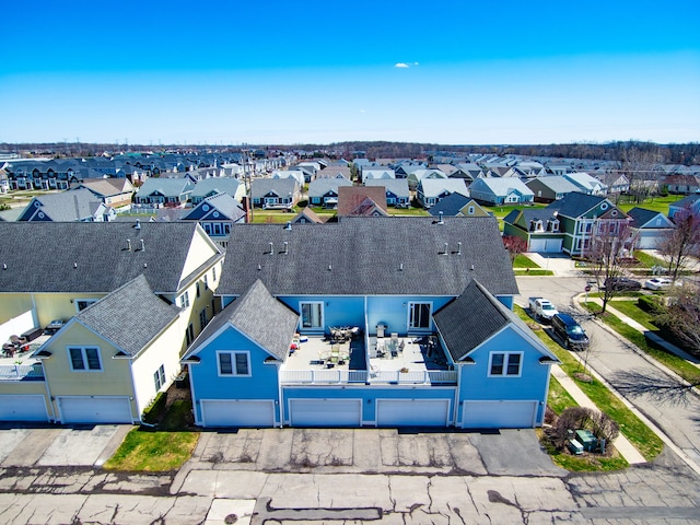 bird's eye view with a residential view
