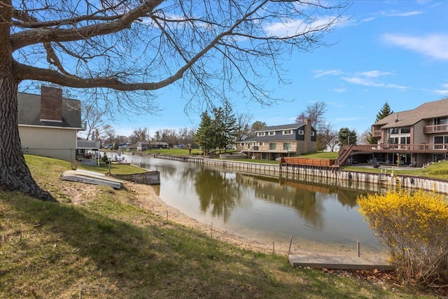 property view of water with a residential view