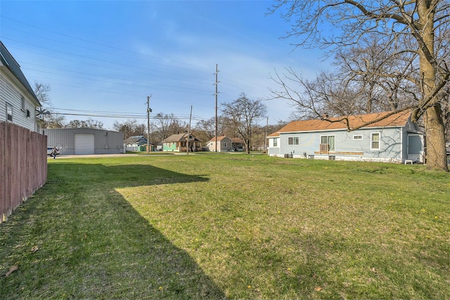 view of yard featuring a residential view