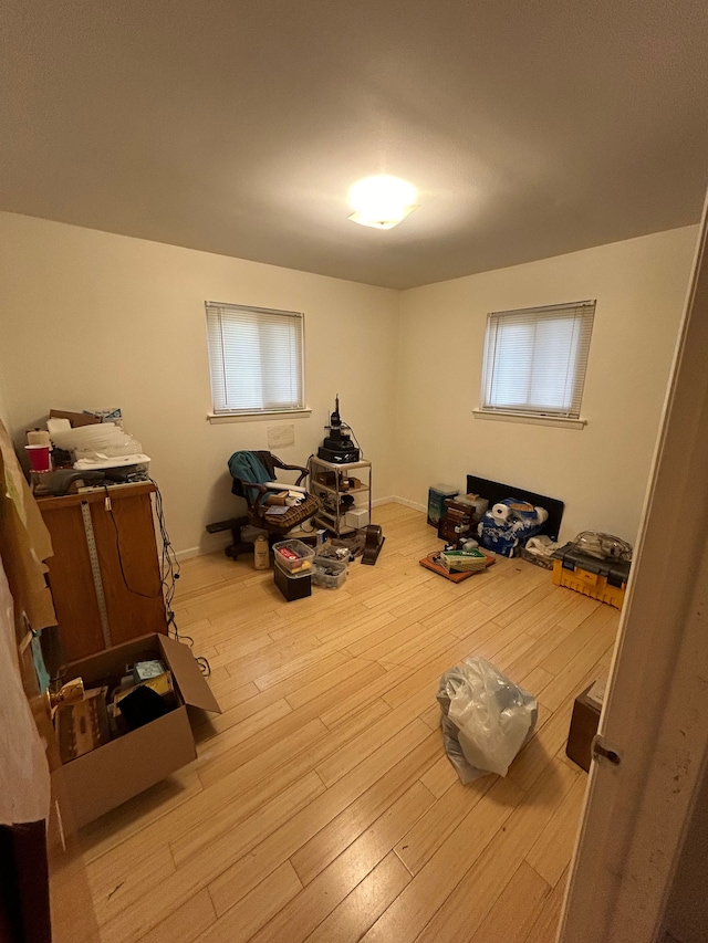 bedroom featuring wood-type flooring