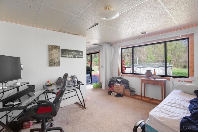 3620 Sharp Rd, Adrian, MI 49221 - home office with visible vents and a paneled ceiling
