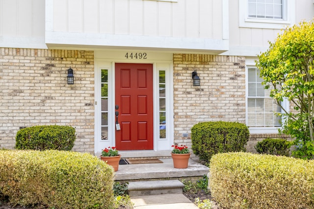 44492 Midway Dr, Novi, MI 48375 - entrance to property with brick siding
