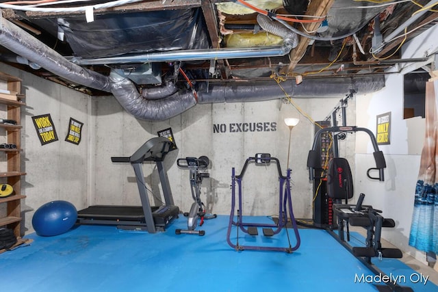 view of workout room