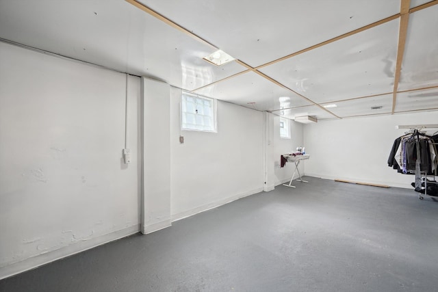 view of basement