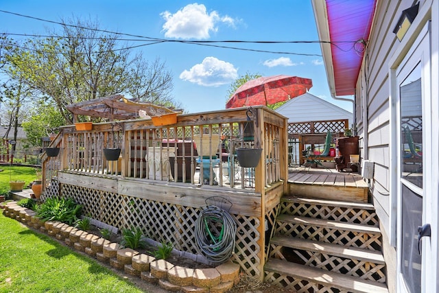 view of wooden terrace