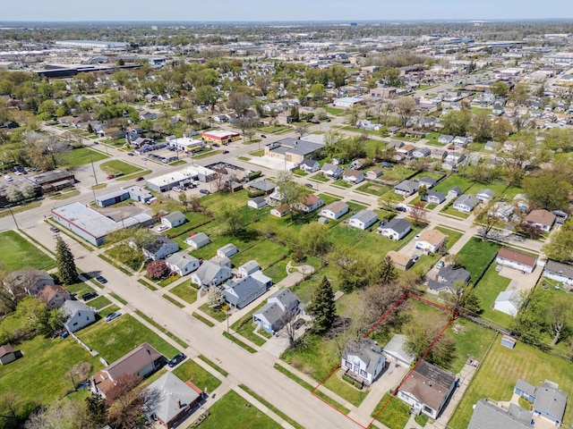 13705 Julius Ave, Warren, MI 48089 - aerial perspective of suburban area with property parcel outlined