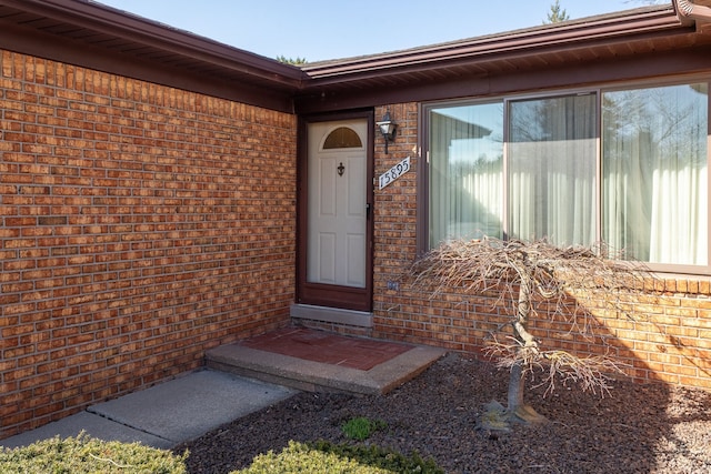 15895 Bexley St, Clinton Township, MI 48038 - entrance to property featuring brick siding