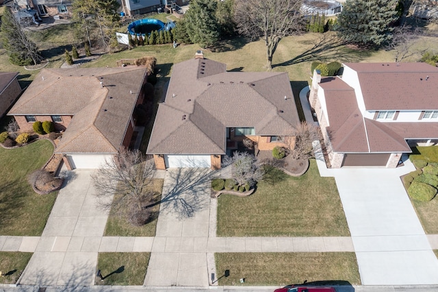 15895 Bexley St, Clinton Township, MI 48038 - birds eye view of property featuring a residential view