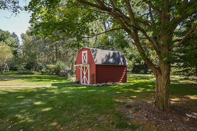 view of shed