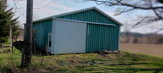 view of pole building