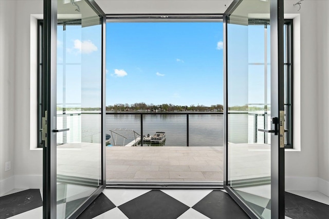 13459 Haddon St, Fenton, MI 48430 - entryway with a water view