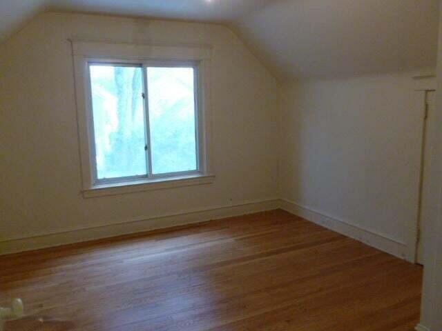 additional living space with lofted ceiling, wood finished floors, and plenty of natural light