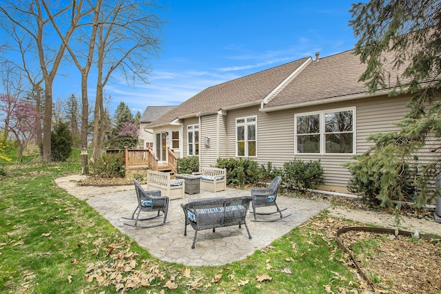 view of patio / terrace with an outdoor hangout area and a deck