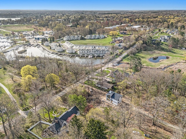 350 Ferry St, Douglas, MI 49406 - birds eye view of property featuring a water view